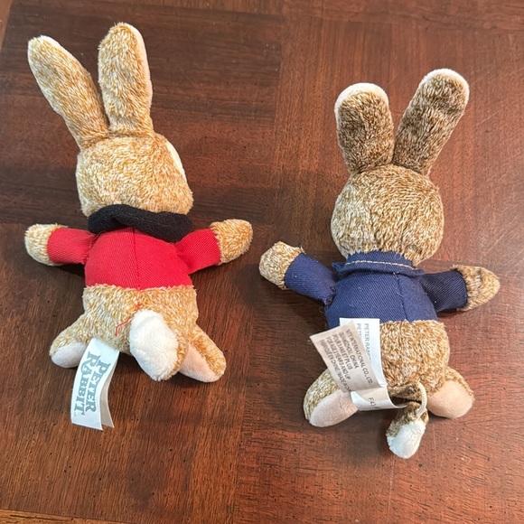 Peter Rabbit & Flopsy Bunnie Movie Plush 5" Pull My Tail Vibrates Moves Dan Dee - Picture 2 of 4